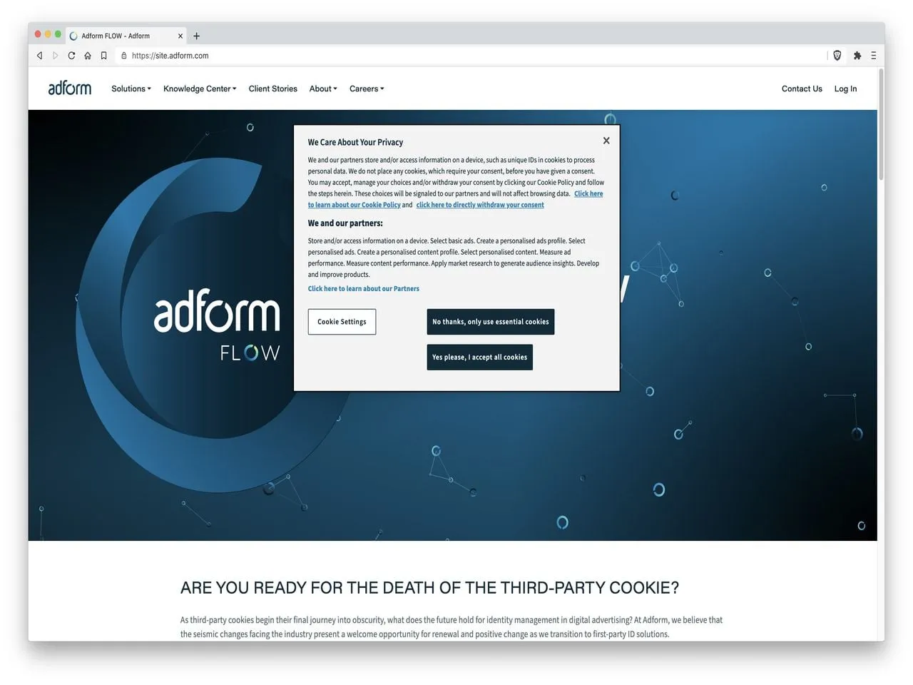 Adform Demand Side Platform Screenshot
