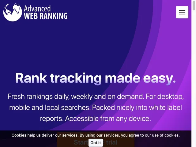 Advanced Web Ranking Screenshot