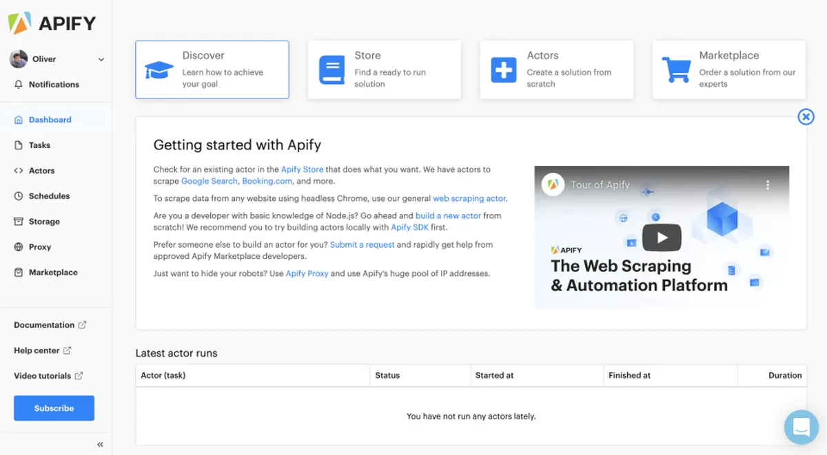 Apify Features