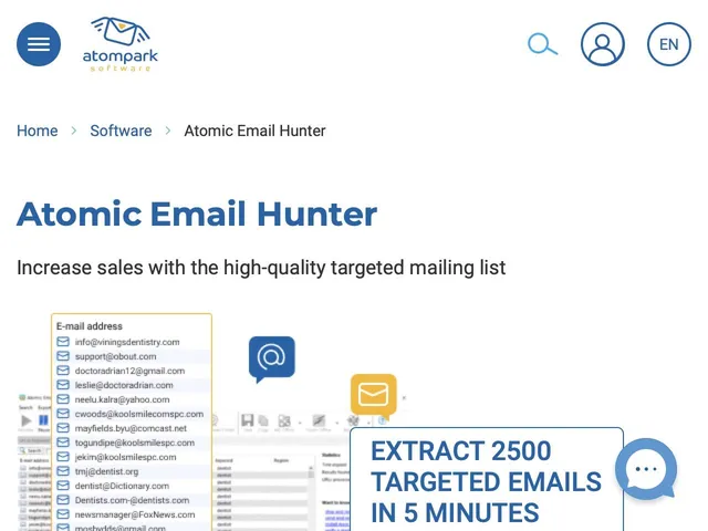 Atomic Email Hunter Screenshot