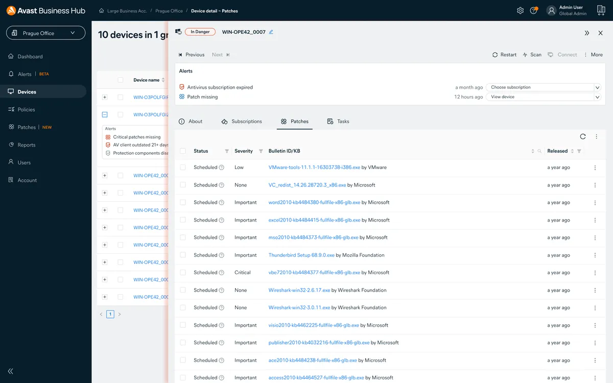 Avast Business Patch Management Features