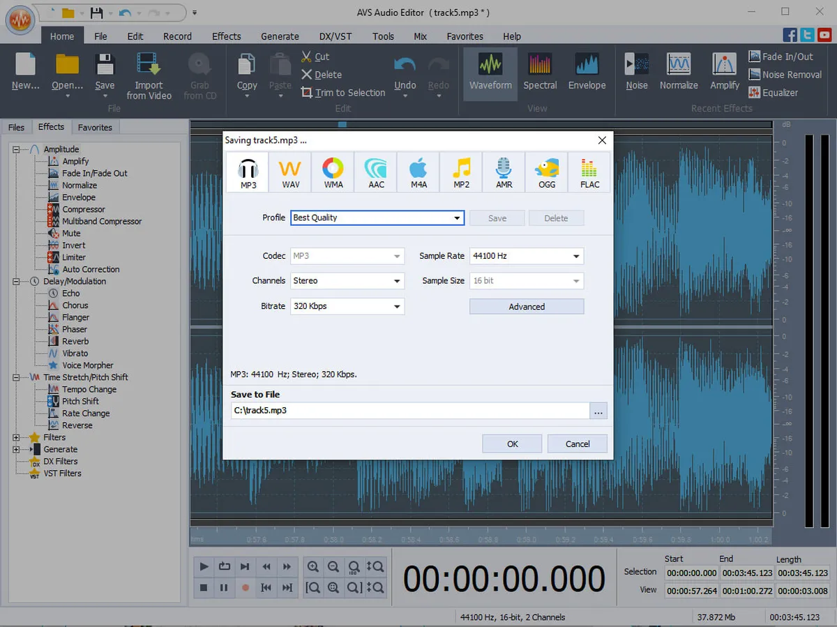 AVS Audio Editor Features