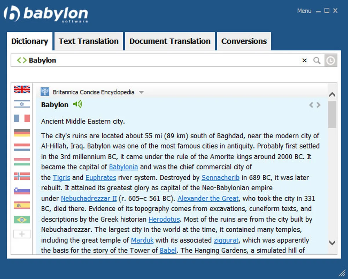 Babylon Translator Features