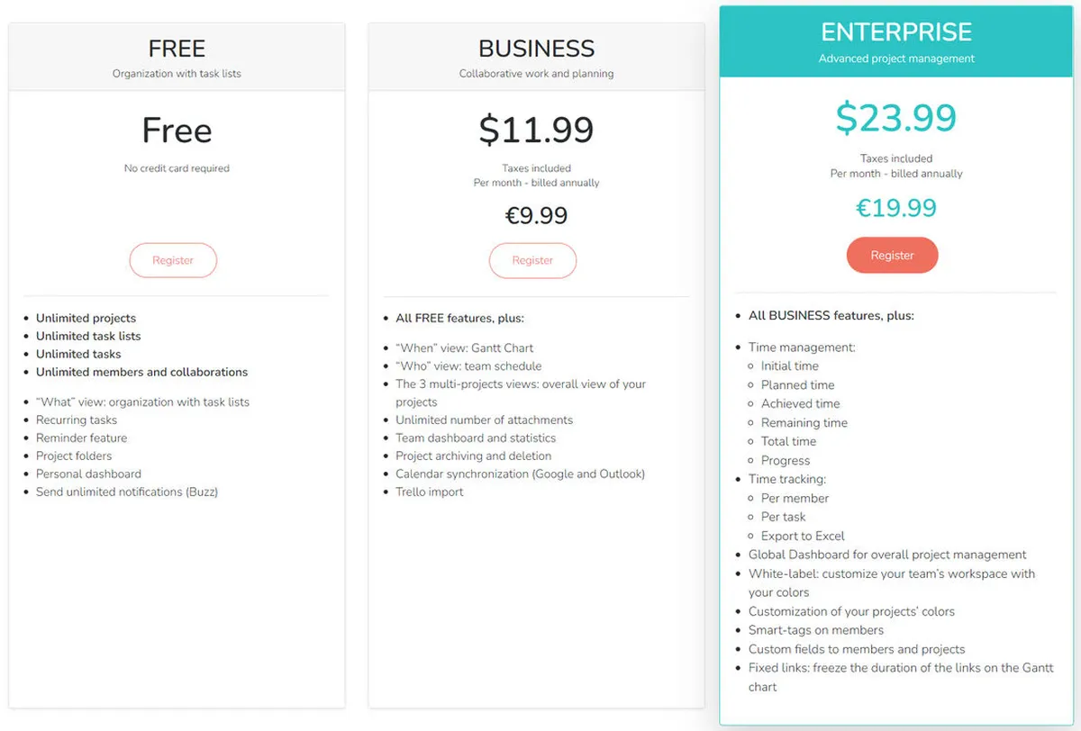 Beesbusy Pricing Plan