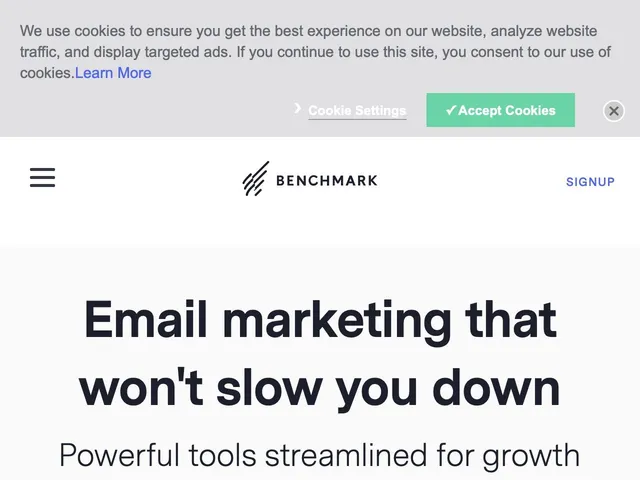 Benchmark Email Screenshot