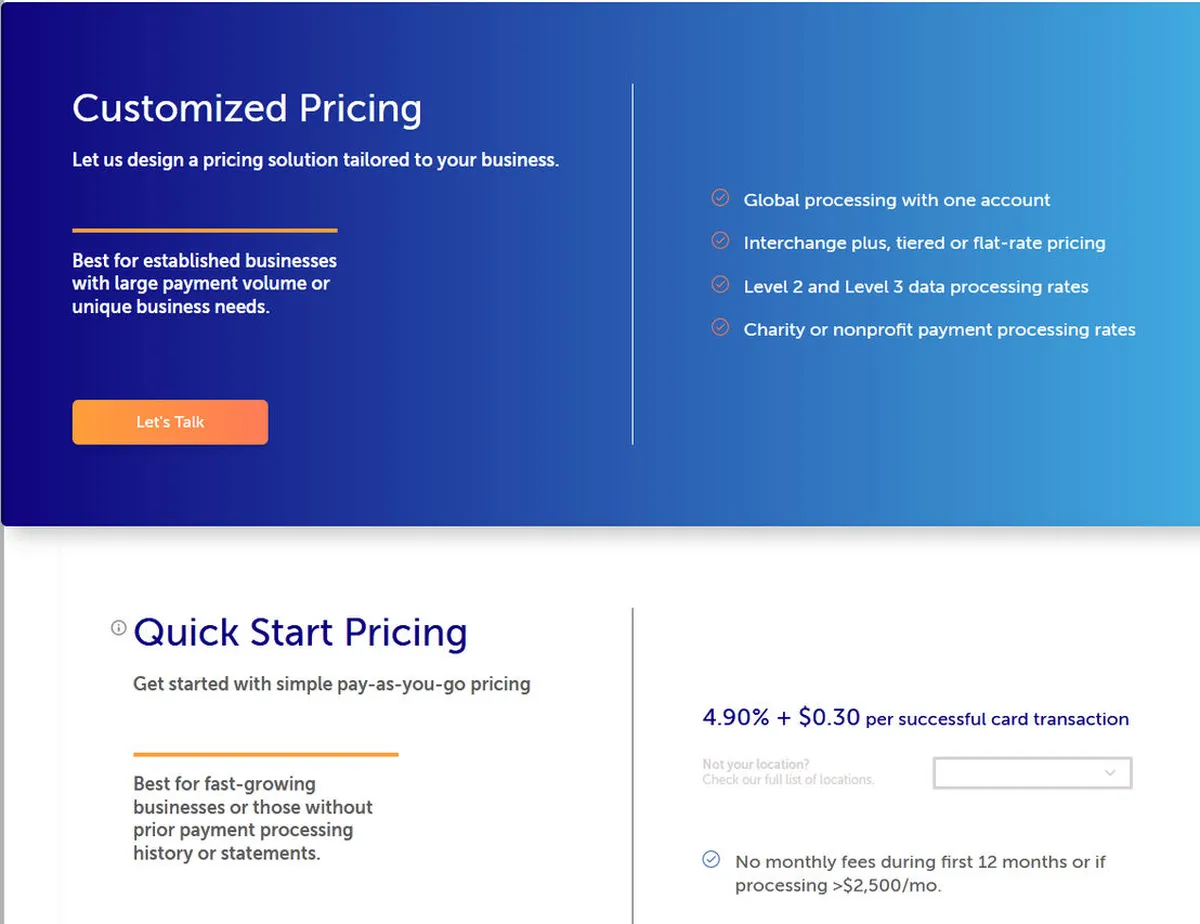BlueSnap Pricing Plan