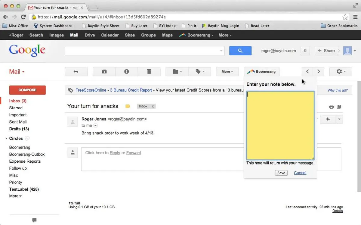 Boomerang for Gmail Features
