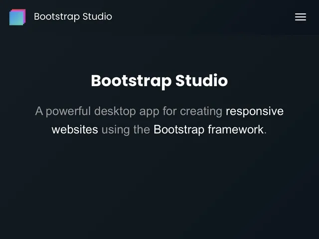 Bootstrap Studio Screenshot