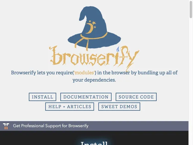 Browserify Screenshot