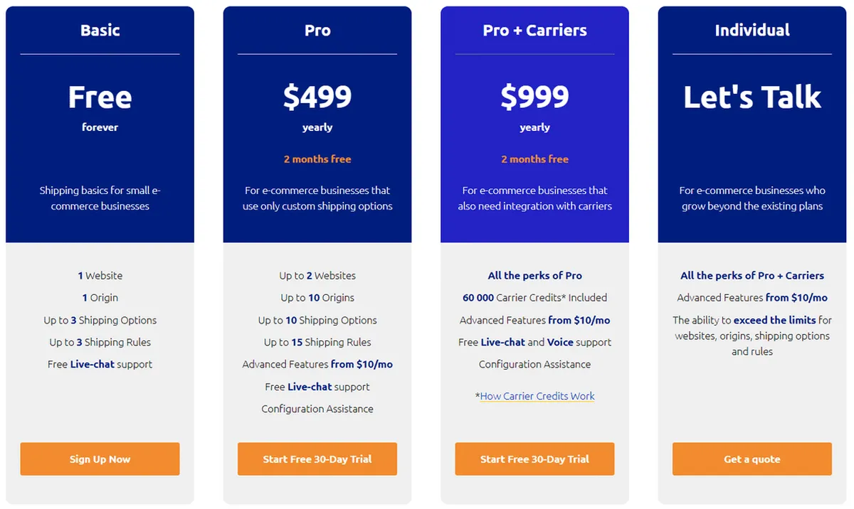 Calcurates Pricing Plan