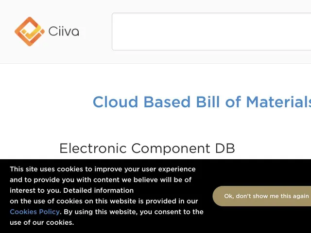 Ciiva BOM Management System Screenshot