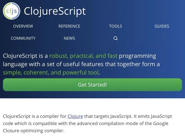 ClojureScript Screenshot