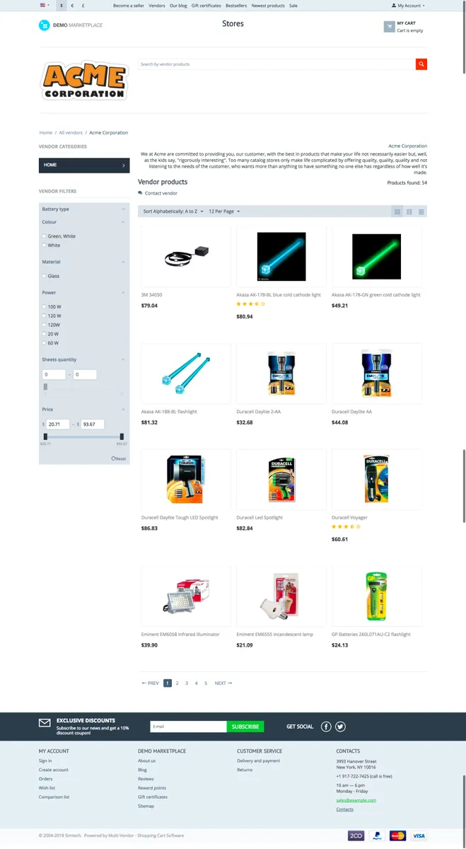 CS-Cart Multi-Vendor Software Features