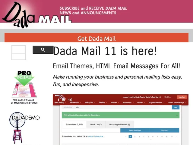 Dada Mail Screenshot