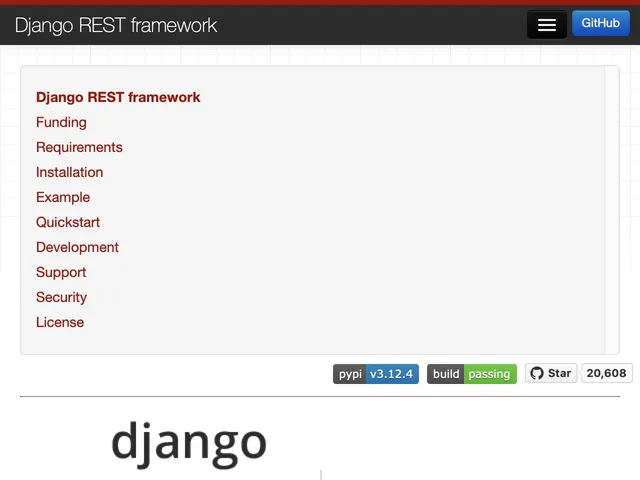 Django REST framework Screenshot