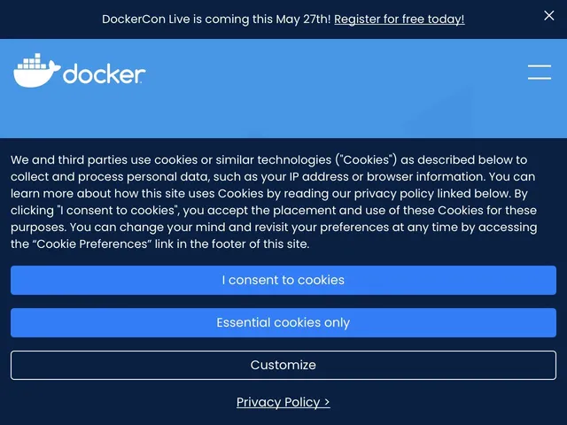 Docker Hub Screenshot