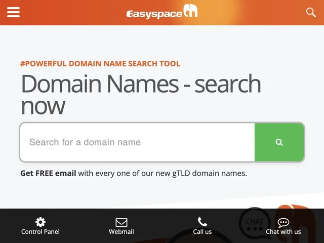 Easyspace Domain Registration Screenshot