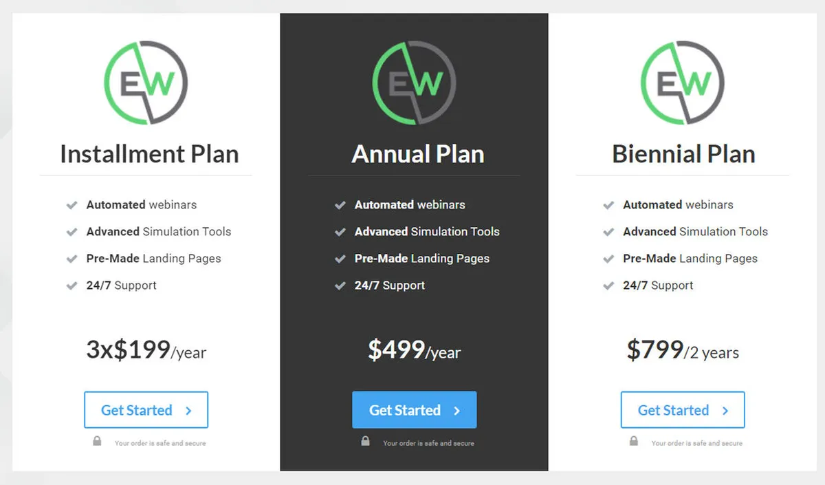 EverWebinar Pricing Plan