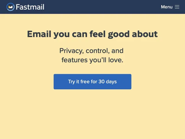 FastMail Screenshot