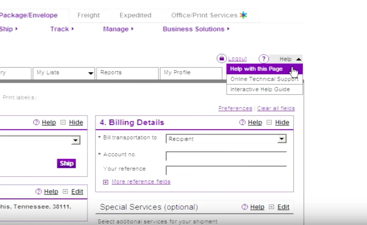 FedEx Ship Manager Features