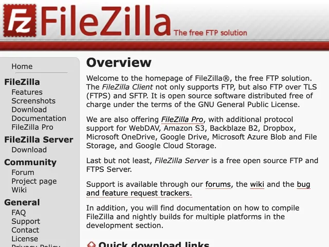 FileZilla Screenshot