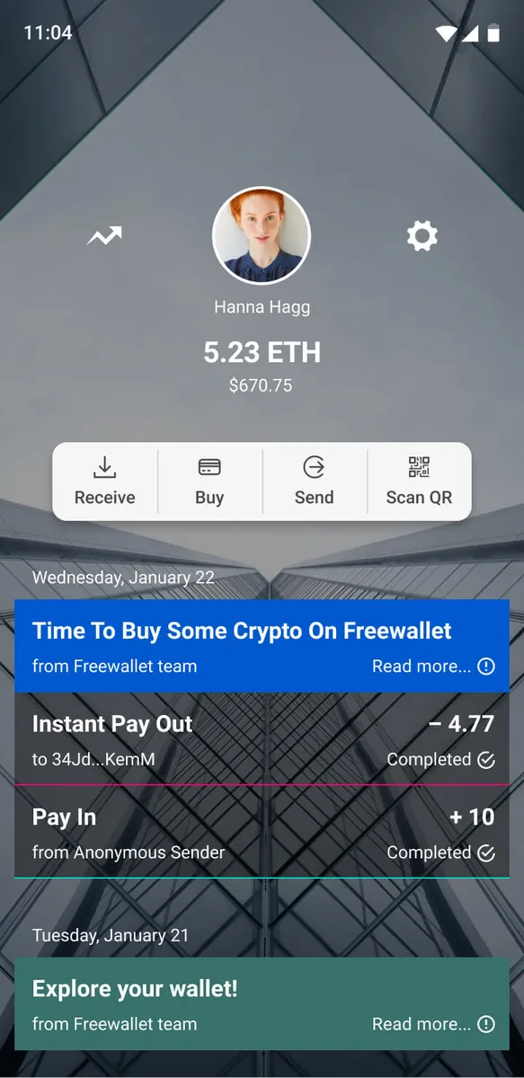 Freewallet Features