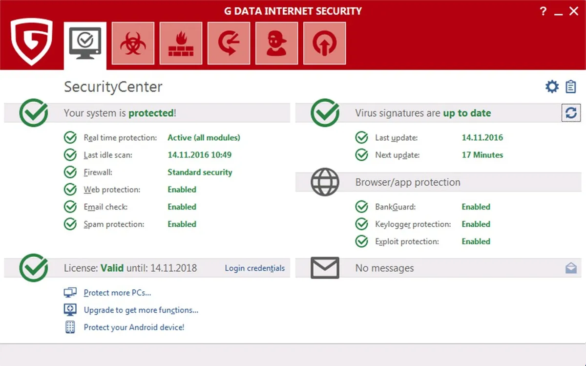 G Data InternetSecurity Review
