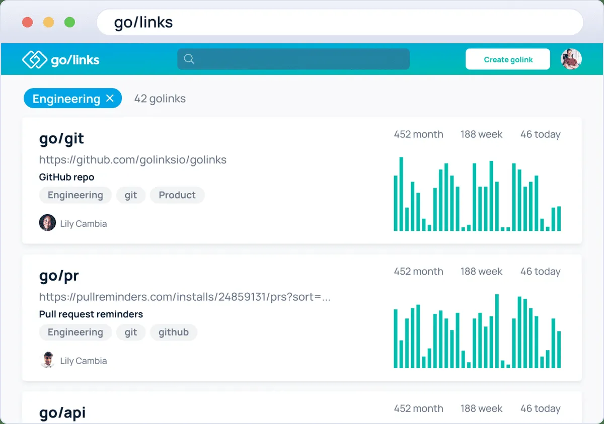 GoLinks Screenshot