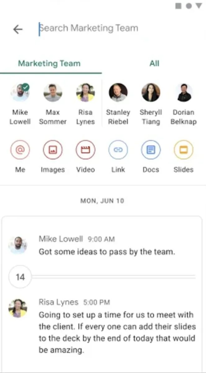 Google Chat Features