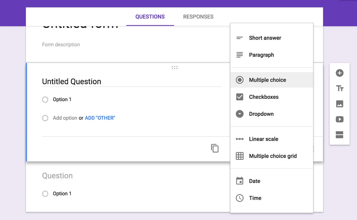 Google Forms Features