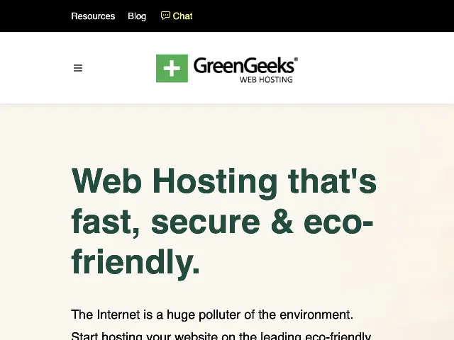 GreenGeeks Screenshot