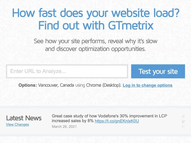 Gtmetrix Screenshot