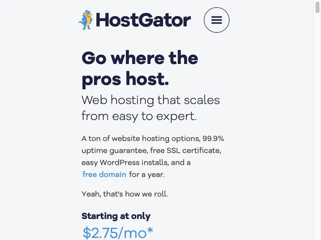 HostGator Screenshot