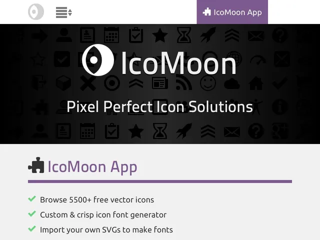 IcoMoon Screenshot