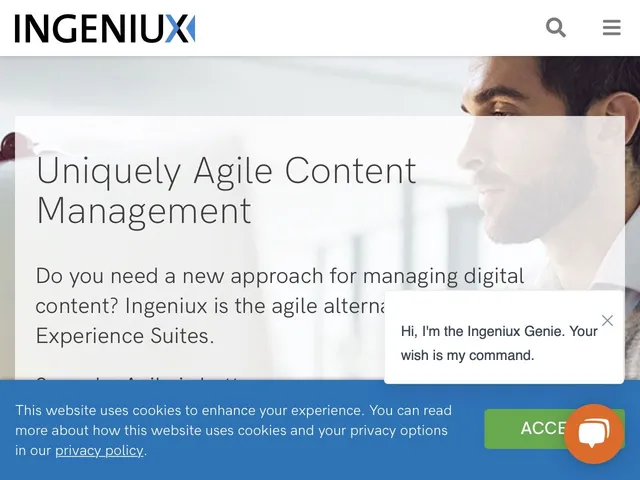 Ingeniux CMS Screenshot