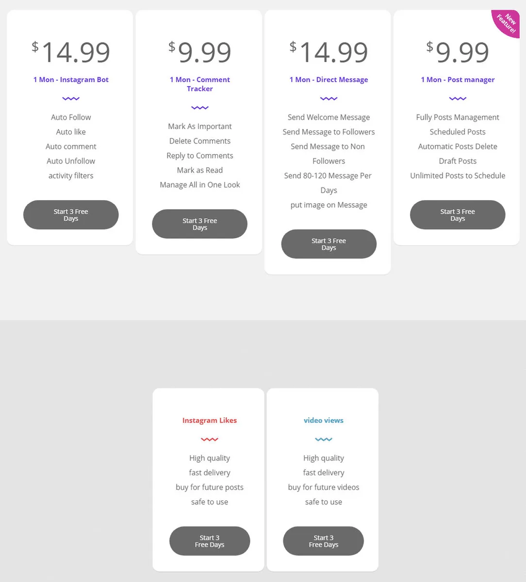 Instazood Pricing Plan