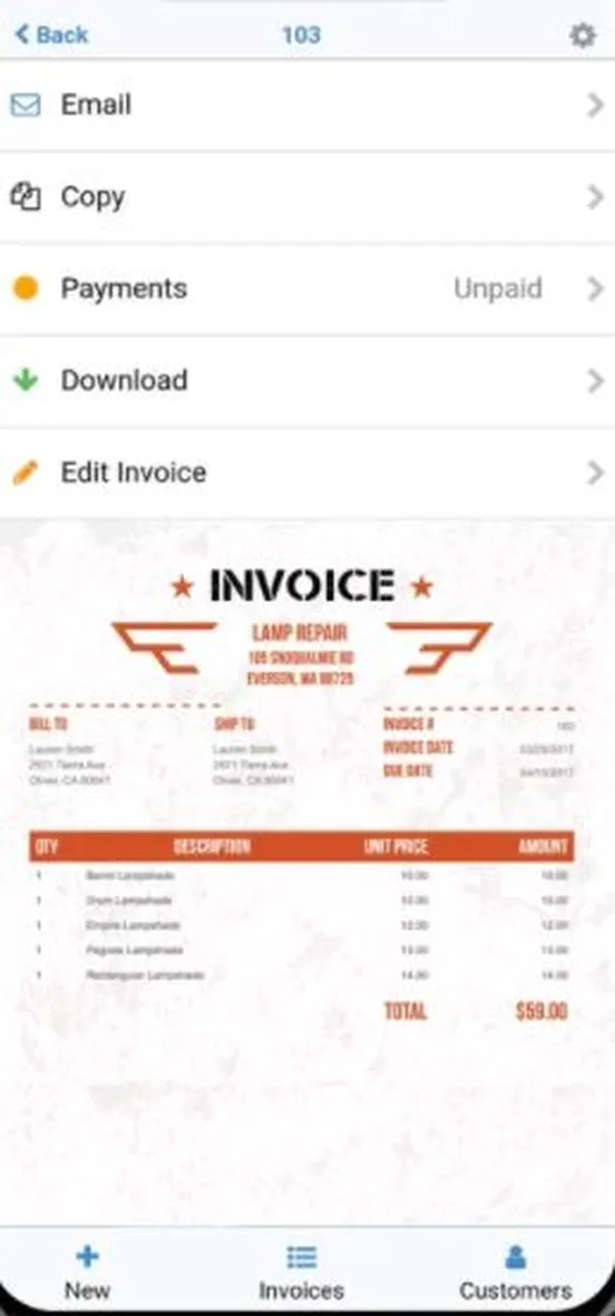 InvoiceHome Features