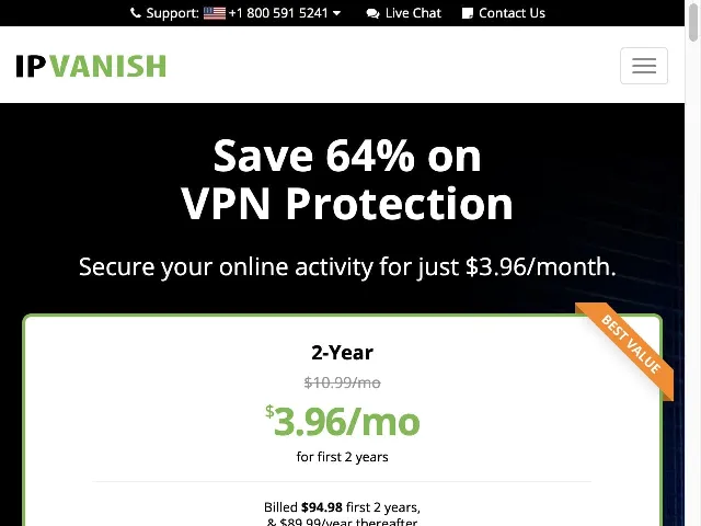 IPVanish VPN Screenshot