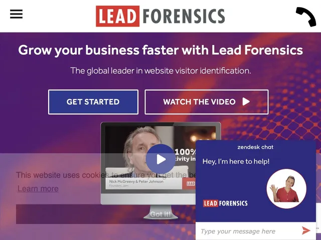 Lead Forensics Screenshot
