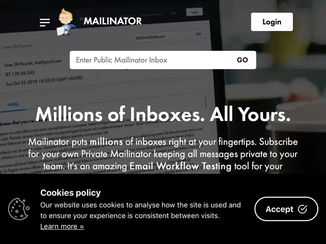 Mailinator Screenshot