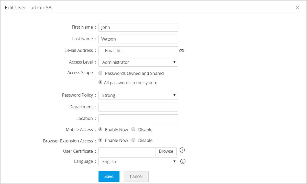 ManageEngine Password Manager Pro Screenshot