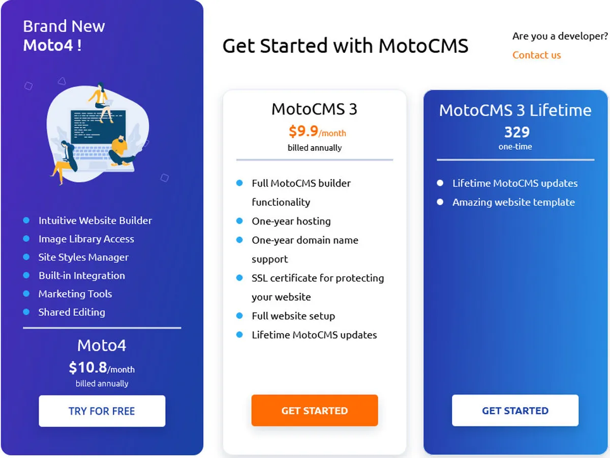 MotoCMS Pricing Plan