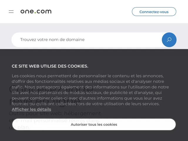 One.com Hosting Screenshot