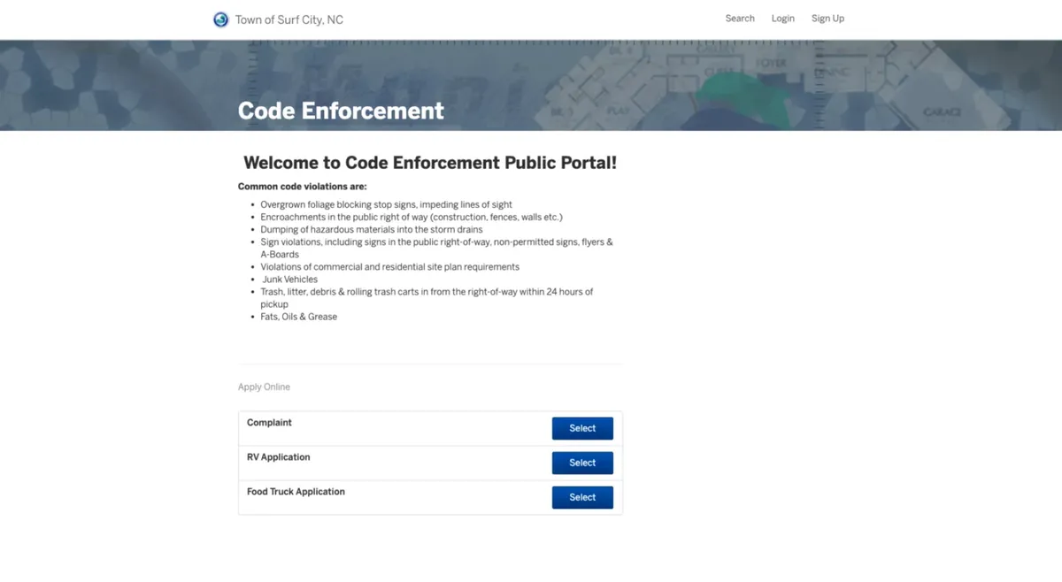 OpenGov Citizen Services Features