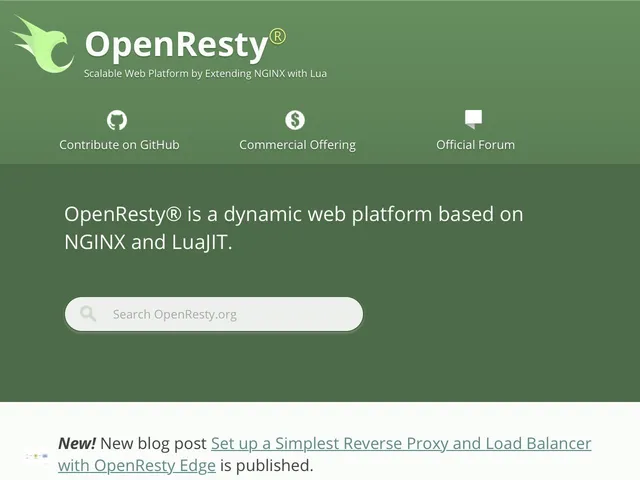 OpenResty Screenshot