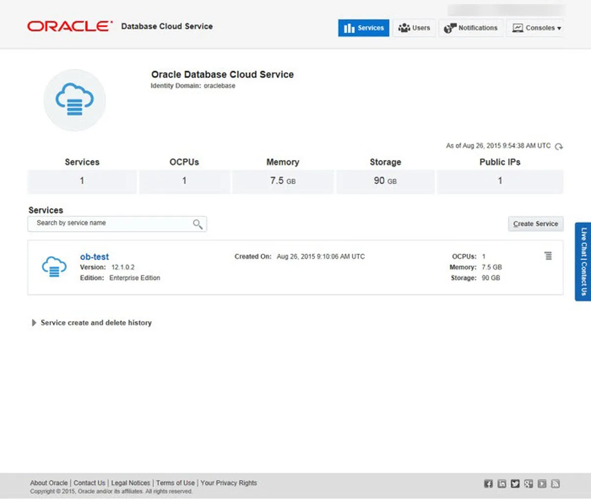 Oracle Database Screenshot