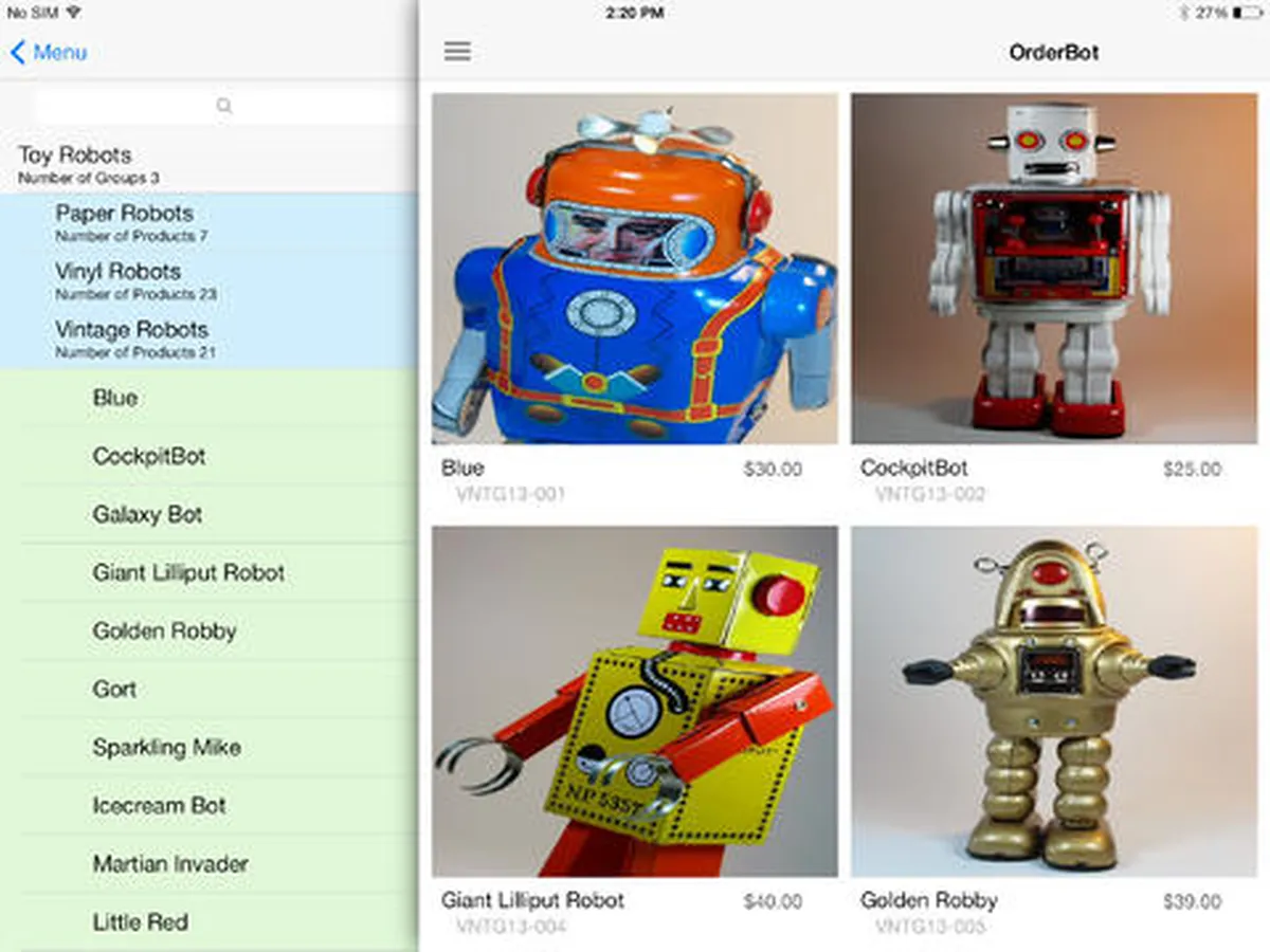 Orderbot Features