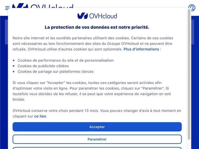 OVHcloud Hosted Exchange Screenshot