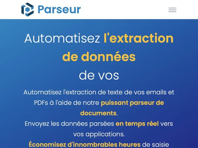 Parseur.com Screenshot