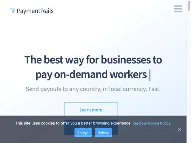 Payment Rails Screenshot